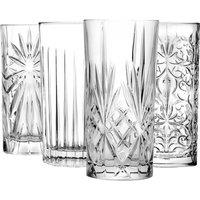 RCR Crystal 4 Piece Mixology Highball Glass Set - 370ml in Clear