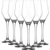 LAV Ella Glass Champagne Flutes - 230ml - Pack of 6 in Clear