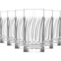 LAV Wave Highball Glasses - 390ml - Pack of 6 in Clear