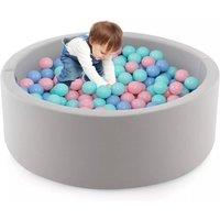 Costway Toddlers Foam Ball Pit 90x30cm Soft Round Ball Pool Baby Playpen | Size: 90x30 cm