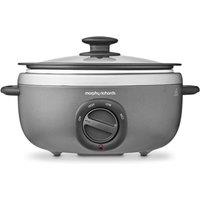 Morphy Richards Sear & Stew Oval 3.5L Slow Cooker in Silver