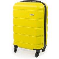 A2B Exodus Yellow Hard Sided Cabin Suitcase, 4 Wheel Carry On Luggage in Bright Yellow | Size: Small