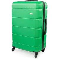 A2B Exodus Green Hard Sided Hold Suitcase, 4 Wheel Checked Luggage in Bright Green | Size: Large