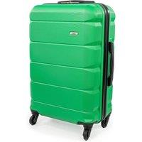 A2B Exodus Green Hard Sided Hold Suitcase, 4 Wheel Checked Luggage in Bright Green | Size: Medium