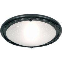 Netlighting Pembroke 1 Light Flush Ceiling Light Black E27