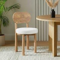 IH Design Ajmer Solid Wood Dining Chair ( Set of 2) in Tan