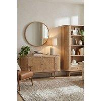 IH Design Chester Solid Mango Wooden 4 Doors Sideboard in Tan