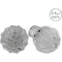 Nicola Spring Glass Cabinet Knobs - Round - Pack of 24 in Clear | Size: 1000mm x 500mm