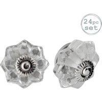 Nicola Spring Glass Cabinet Knobs - Star - Pack of 24 in Clear | Size: 1000mm x 500mm