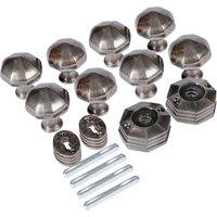 Hammer and Tongs Octagonal Rim & Mortice Door Knob - W60mm - Pack of 4 in Grey | Size: 10000mm x 520mm