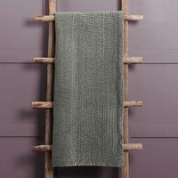 Voyage Maison Haze 100% Cotton Velvet Quilted Throw in Amber | Size: 140 cm x 200 cm