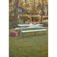 Neo Set Of Two Indoor Outdoor Garden Plastic Folding Benches in White