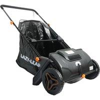 Lazy Tools Garden Leaf Sweeper 530mm Push Along with 100L Collection Bag in Black