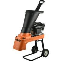 Lazy Tools 4HP Petrol Wood Chipper Shredder Mulcher 50mm, 160cc Belt Drive in Orange