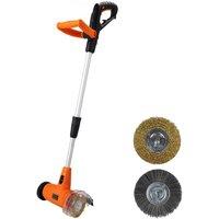 Lazy Tools Lazy-Weeder Electric Weed Sweeper 400W, Height Adjustable for Patios in Orange
