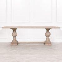 Glasstone Rustic Wooden Dining Table 240cm in Brown