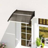 OUTSUNNY Door Canopy Outdoor Awning Rain Shelter for Window Porch, Brown
