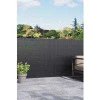 Garden Sanctuary PVC Privacy Sun Blocked Panels Garden Decorative Fence in Dark Grey | Size: Small