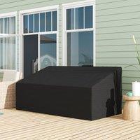 OUTSUNNY 3 Seater Rain Cover Garden Sofa Chair Bench Protector 218x111x101cm in Black | Size: 218 x 111 x 101 cm