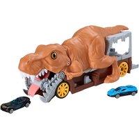 Living and Home Dinosaur Swallowing Truck Toy with 2pcs Mini Car for Kids in Orange
