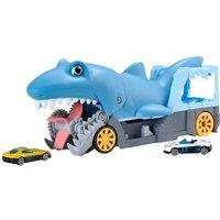 Living and Home Shark Swallowing Truck Toy with 2pcs Mini Car for Kids in Blue