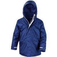 Result Core Plain Black Parka in Blue | Size: 7-8 Years