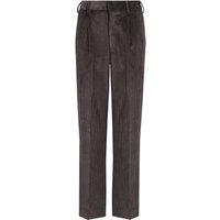 David Luke Men's Junior Cord School Trousers in Grey | Size: 36 inches