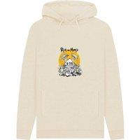 Rick & Morty Men's Rest & Ricklaxation Hoodie in Ecru | Size: XL