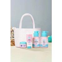 Living and Home 4Pcs Baby Bath Set Baby Wash Gift Set Included Body Wash and Shampoo in Pink
