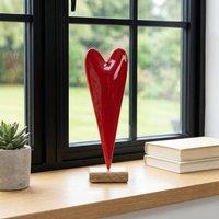 Garden Greatness Crimson Love Heart Ornament | Size: 1 Pack