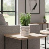 Garden Greatness Faux Grass In Waved Pot in Green | Size: 1 Pack
