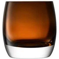 LSA Whisky Club Glass Ice Bucket 15cm Peat Brown