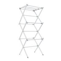 JVL Extendable 3 Tier Concertina Clothes Airer, White | Size: 1 Pack