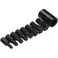 Bluespot Tools 1/2in Impact TORX Bit Set, 9 Piece in Black