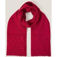 Monsoon Diamond Knit Scarf in Red