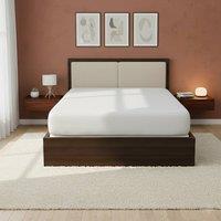 Snug City Satin Stripe Soft Touch Fitted Sheet 40cm Extra Deep Skirt Bed Linen in White | Size: Single