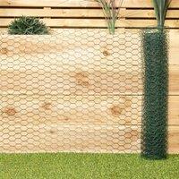 Samuel Alexander 5m x 0.6m x 25mm Green PVC Coated Galvanised Chicken Garden Wire Netting / Fencing