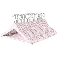Harbour Housewares 30x Strong Children's Coat Hangers with 360 Degree Rotatory Hook in Light Pink | Size: 30 Pack