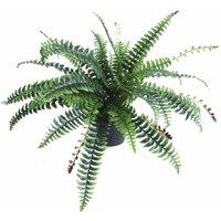 Leaf Large Artificial Fern Plant Pot 60cm Boston Fern Faux House Plants Botanik in Green