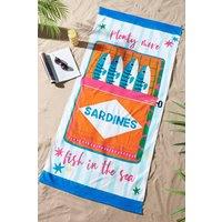 Catherine Lansfield 'Sardines' Cotton Beach Towel