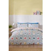 Catherine Lansfield 'Riviera Tiles' Reversible Duvet Cover Set | Size: Double