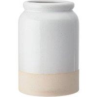 KitchenCraft Idilica Stoneware Utensil Holder, Cream in White