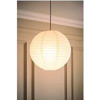ValueLights Isla White Paper Globe Ball Dome Easy Fit Ceiling Lamp Shade with LED Bulb | Size: 24 inches