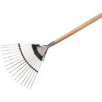 Kent & Stowe Stainless Steel Garden Life Lawn & Leaf Rake in Beige