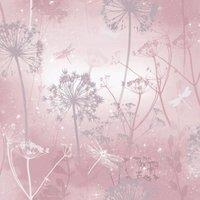 Arthouse Fantasia Damselfly Wallpaper in Pink
