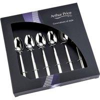 Arthur Price 'Horizon' Stainless Steel Set Of 6 Tea Spoons Gift Boxed Cutlery Set in Silver