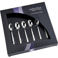 Arthur Price 'Horizon' Stainless Steel Set 6 Coffee Spoons Gift Boxed Cutlery Set in Silver