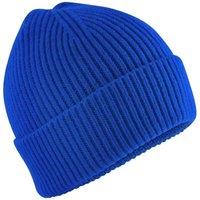 Beechfield Rib Knit Stretch Wide Cuff Beanie Hat - Soft, Flexible in Royal