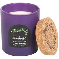 Something Different Pumpkin Spice Samhain Scented Candle in Purple
