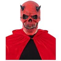 Smiffys Devil Latex Mask in Red